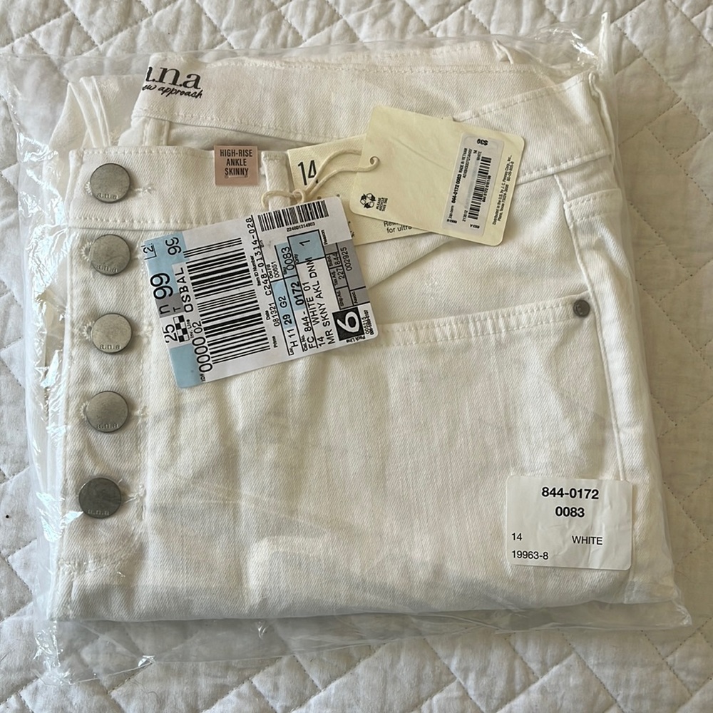 ANA High Rise Button Front Skinny